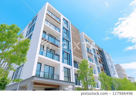 人工智慧生成的公寓大樓外觀影像 127986496