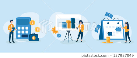concept, financial, vector 127987049