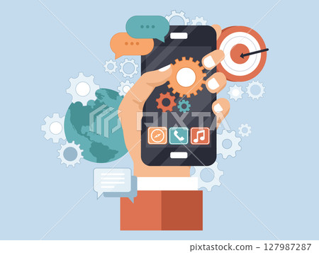 concept, development, vector 127987287