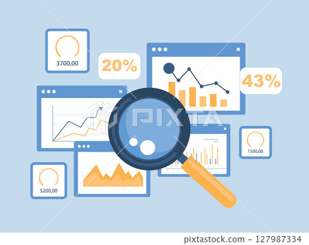 vector, chart, analysis 127987334