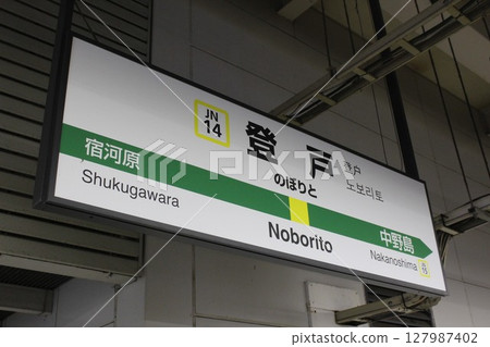Nambu Line Noborito Station Station Sign 127987402