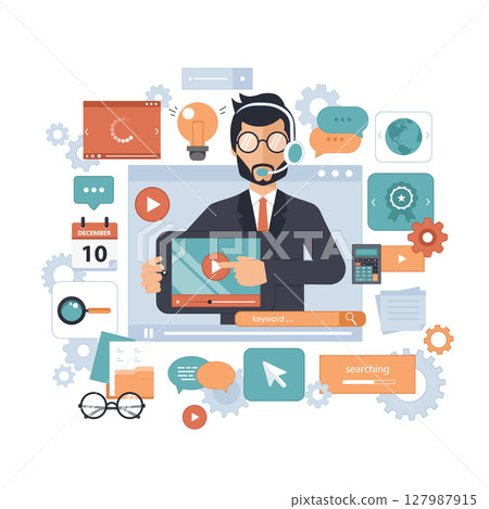 icon, digital, vector 127987915