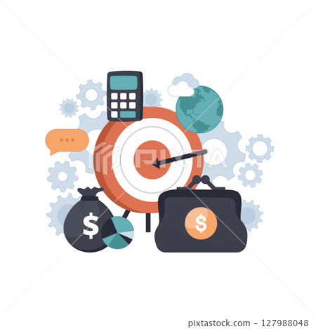 financial, vector, coin 127988048