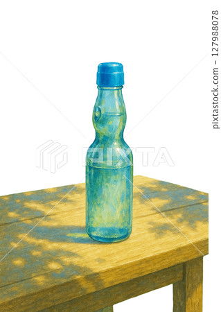 Refreshing Ramune bottle cutout material 127988078
