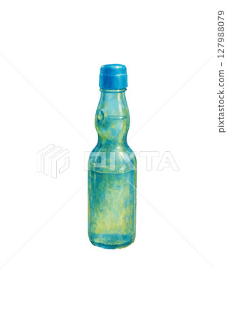 Refreshing Ramune bottle cutout material 127988079