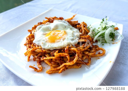 Delicious Uzbek noodle dishes 127988188