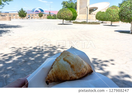 Samosa from a popular restaurant in Bukhara Samosa from a popular restaurant in Bukhara 127988247