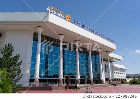 Bukhara International Airport under the blue sky Bukhara International Airport under the blue sky 127988249