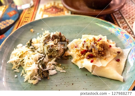 Ethnic cuisine in Baku restaurants 127988277