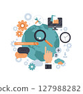cloud, concept, vector 127988282