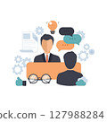 businessman, hiring, vector 127988284