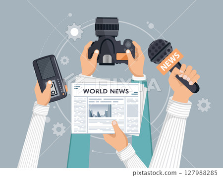 media, news, vector 127988285