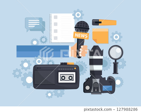 media, news, vector 127988286