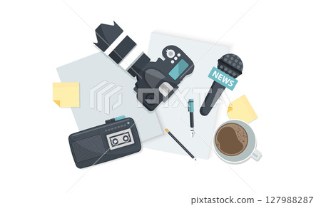media, news, vector 127988287