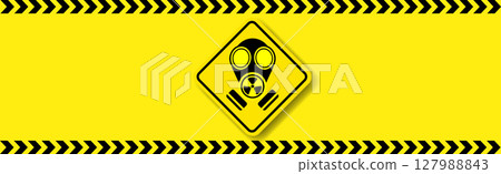 Warning signs and symbols in yellow and black - Vector 127988843
