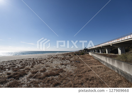 Shirasuka Beach in Kosai City Shirasuka Beach in Kosai City 127989668