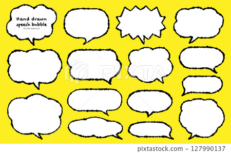 一組簡單的手繪插畫集 127990137