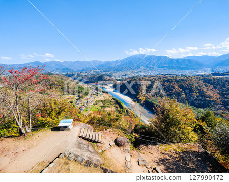 苗木城跡（秋季）：從天守閣眺望台眺望 127990472