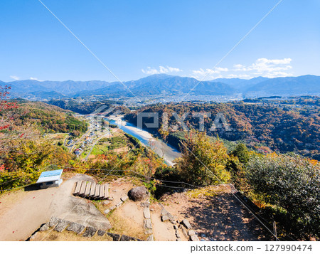 苗木城跡（秋季）：從天守閣眺望台眺望 127990474