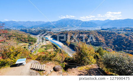 苗木城跡（秋季）：從天守閣眺望台眺望 127990475