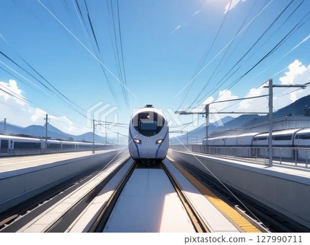 新幹線, 前面, 移動 127990711