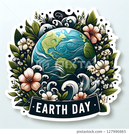 Earth Day theme with Generative AI. Earth Day theme with Generative AI. 127990865