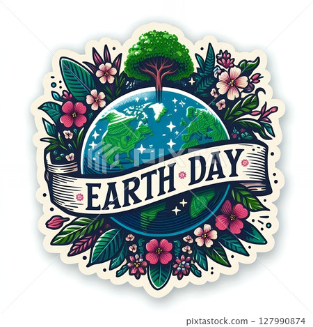 Earth Day theme with Generative AI. 127990874