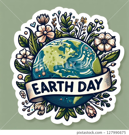 Earth Day theme with Generative AI. 127990875
