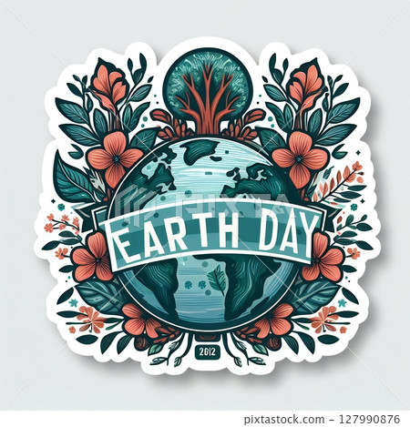 Earth Day theme with Generative AI. 127990876