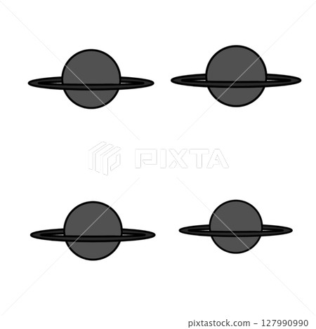 土星行星輪廓陰影簡單 127990990