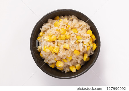 Grilled corn and rice 127990992