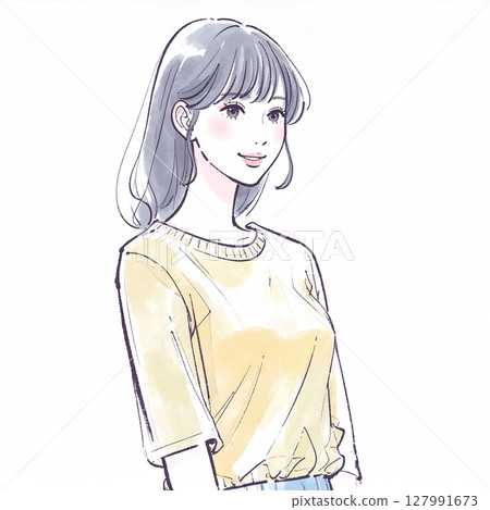 Illustration material of women and girls 127991673