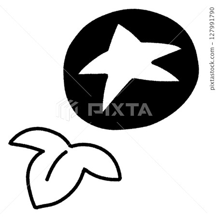Simple monochrome morning glory illustration Simple monochrome morning glory illustration 127991790
