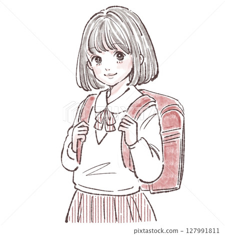 Illustration material of women and girls Illustration material of women and girls 127991811