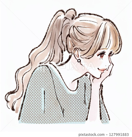 Illustration material of women and girls 127991883