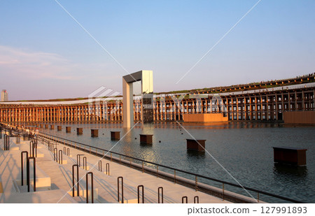 Water Plaza and the Large Roof Ring at the Osaka Kansai Expo Water Plaza and the Large Roof Ring at the Osaka Kansai Expo 127991893