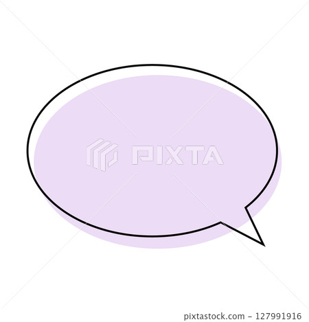 Simple purple oval speech bubble Simple purple oval speech bubble 127991916