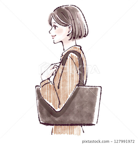 婦女和女孩插畫素材 127991972