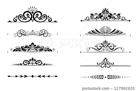 Vintage set. Floral elements for design monograms, invitations, frames, menus and labels. Graphic design of the website, cafes, boutiques, hotels, wedding invitations. Vintage set. Floral elements for design monograms, invitations, frames, menus and labels. Graphic design of the website, cafes, boutiques, hotels, wedding invitations. 127992820