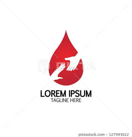 Health care&Blood donation logo icon design template Health care&Blood donation logo icon design template 127993622