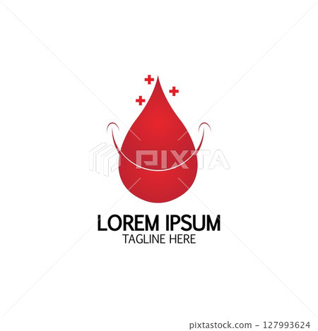 Health care&Blood donation logo icon design template Health care&Blood donation logo icon design template 127993624