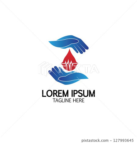Health care&Blood donation logo icon design template Health care&Blood donation logo icon design template 127993645