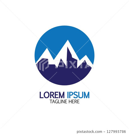 Mountain icon Logo 127993786