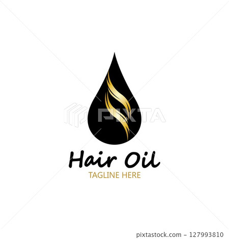 hair oil essential logo with drop oil and hair logo symbol-vector hair oil essential logo with drop oil and hair logo symbol-vector 127993810