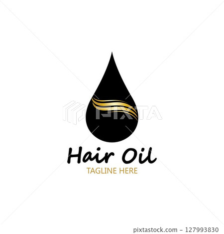 hair oil essential logo with drop oil and hair logo symbol-vector hair oil essential logo with drop oil and hair logo symbol-vector 127993830