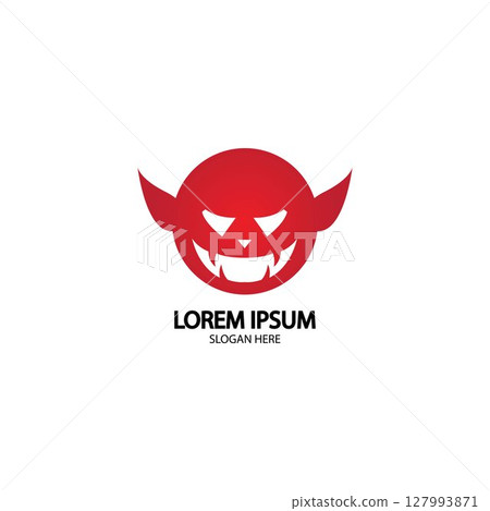 Devil logo vector icon template 127993871