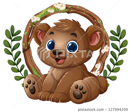 Adorable Bear Cub in Nature 127994209