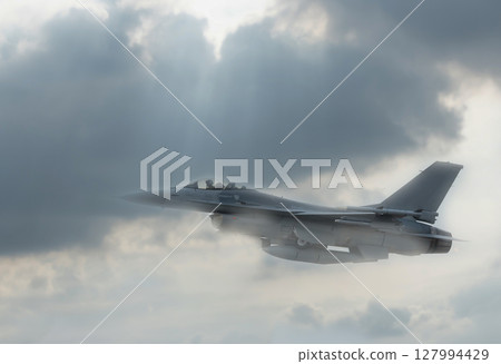 Fighter aircraft details technology background 127994429