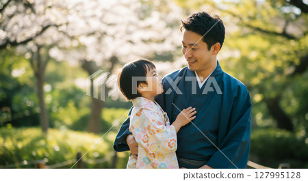 Traditional Shichi-Go-San family photo 127995128