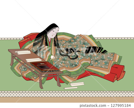 Illustration of Murasaki Shikibu 127995184